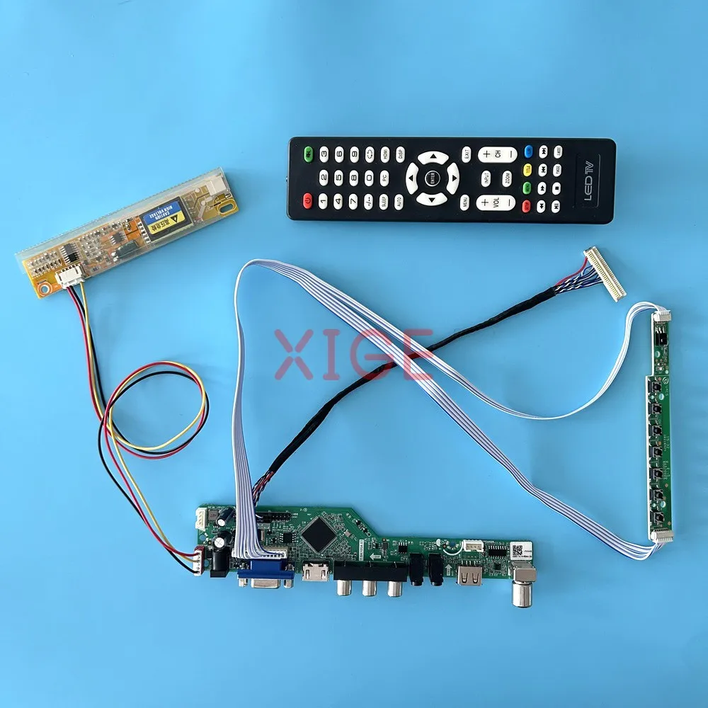 

LCD Driver Board Fit LQ150X1LBH3 LQ150X1LHC3 LQ150X1LHS2 1024*768 1CCFL TV Analog Kit DIY VGA+HDMI+AV+USB+IR 30 Pin LVDS Display