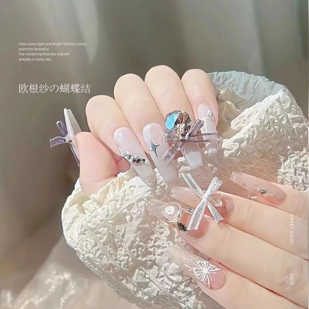 20pcs 3D Organza ริบบิ้น Bowknot เล็บ Charms มินิซาตินลูกไม้ Bowtie ตกแต่งเล็บ DIY หัตถกรรม Hairwear อุปกรณ์แต่งเล็บ