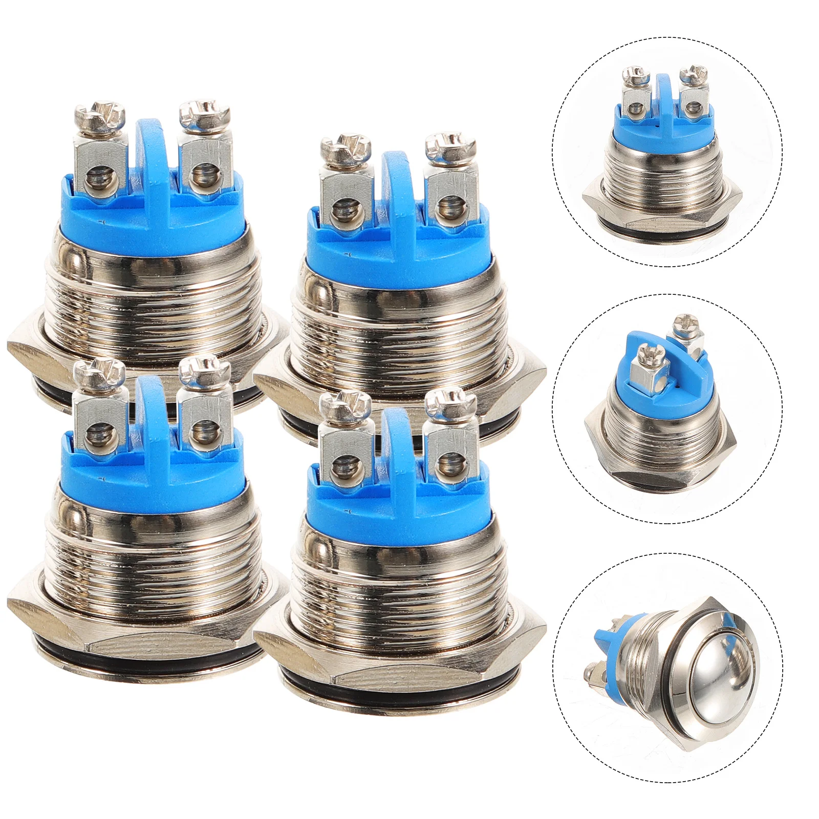 

4pcs Doorbell Kit Wired Chime Push Button Replacement Universal Ringer for Sturdy Replaceable Door Ringer Button