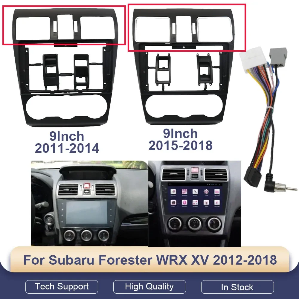 

Комплект для установки автомагнитолы 9 дюймов в приборную панель Subaru Forester WRX XV 2012-2018: пластиковая лицевая панель, рамка и кабель