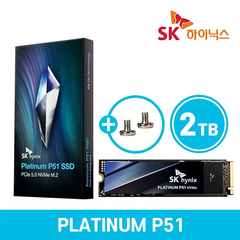 Sk Hynix Platinum P51 2Tb M.2 Nvme Ssd (Gen5/Tlc/Dram)