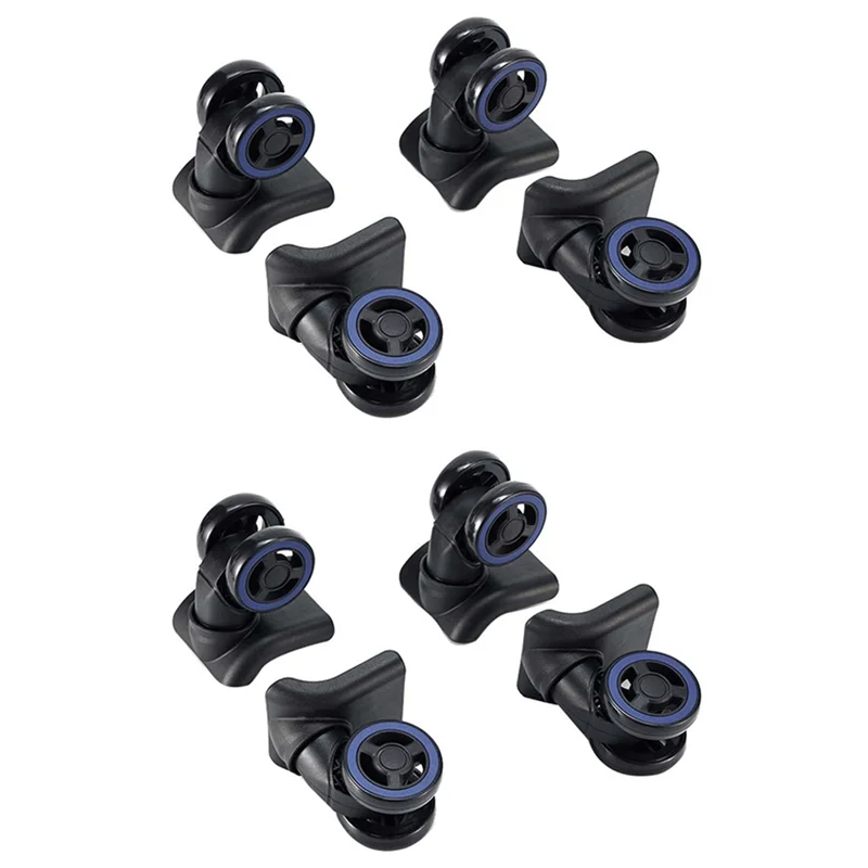 

AB42-8Pcs Luggage Wheels Suitcase Double Row Roller Hardware Repairing Kit Heavy Duty Wheels 360° Spinner Casters