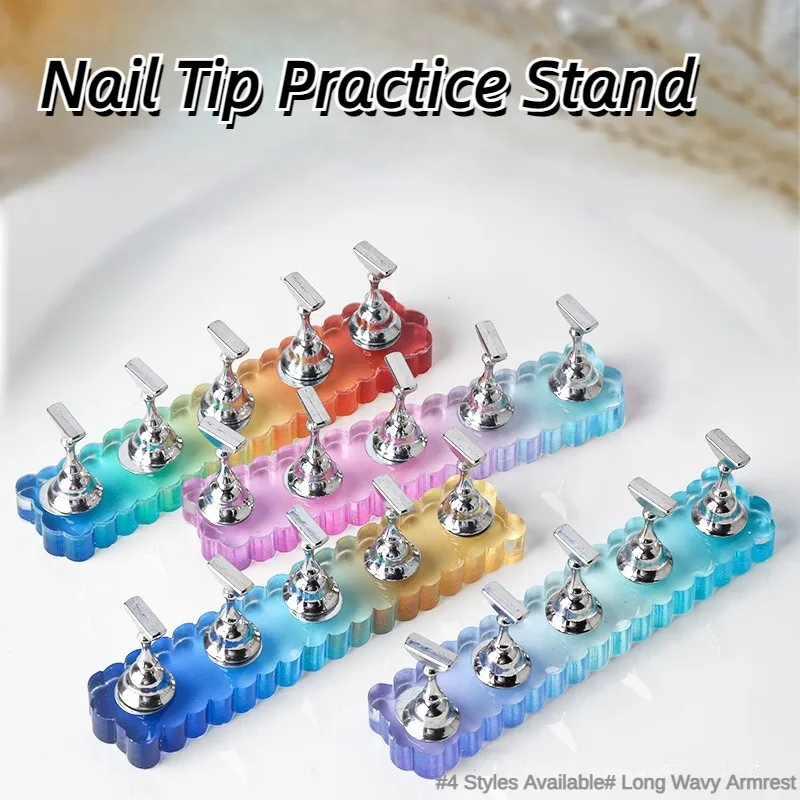 

Acrylic Nail Display Practice Stand 5pcs/Set Magnetic Manicure Holder Aurora Base Showing Shelf Nails Tools Accessories