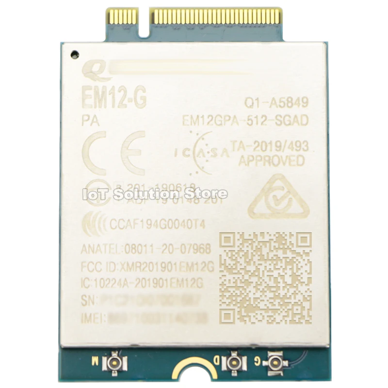 

Quectel EM12-G LTE Cat.12 600Mbps/150Mbps M.2 Package Cell Wireless LTE-A 4G WWAN Module EM12G EM12 G EM12GPA EM12GPA-512-SGAD