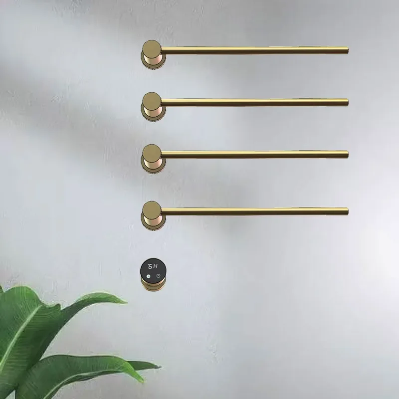 Smart Electric Towel Warmer Rack Stainless Steel Heated Bathroom Hanger Wall Mounted Intelligent Drying Bar for Home Bath