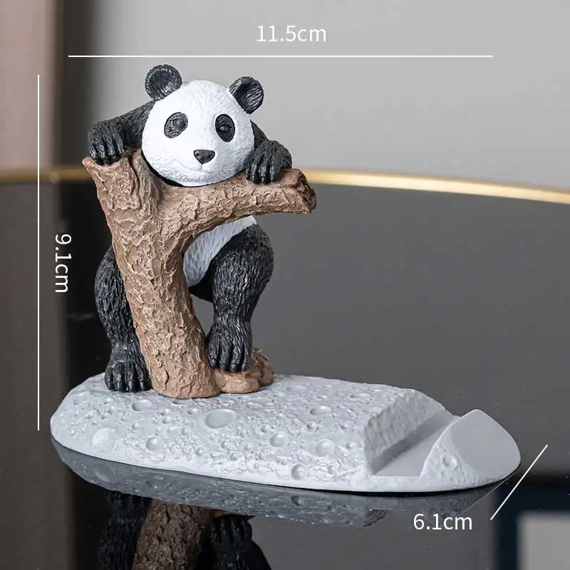 1PC Panda Mobile Phone Holder Cute Small Ornament Tablet Holder Creative Panda Ornament Home Desktop Decoration