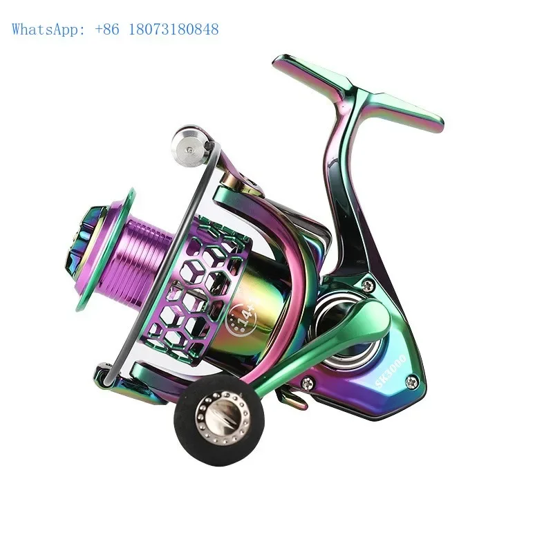 Best selling all-metal retractable Fresh water saltwater casting reel set and rotary fishing line wheel