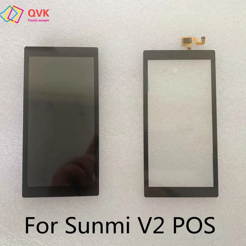 

5 шт., 5,5 дюйма для Sunmi V2 POS терминала PDA Android, портативный кассовый аппарат, ЖК-дисплей в сборе, сенсорный экран, датчик V2