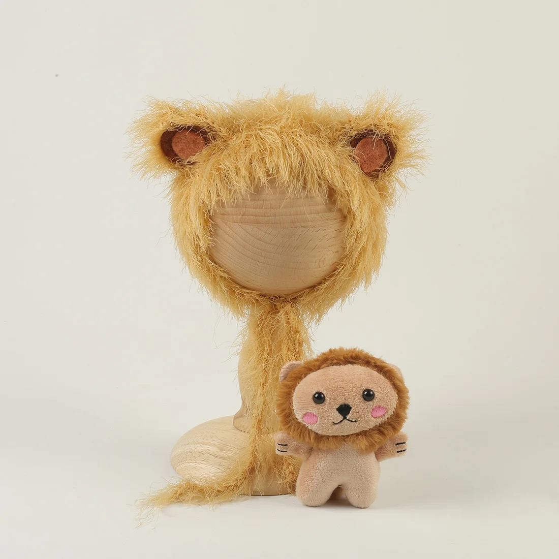 الوليد التصوير الدعائم لطيف الحيوان محبوك قبعة مع دمية 2 قطعة مجموعة الملحقات الملونة ديكور لالتقاط الصور في الاستوديو الدعامة #6