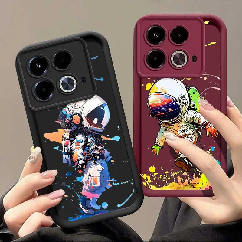 Note40 Colorful Astronaut Sky Eye Ladder Phone Case For Infinix Note 40Pro 30 30Pro 30VIP 12 12Pro Smart 8 7 6 Zero 30  Cover