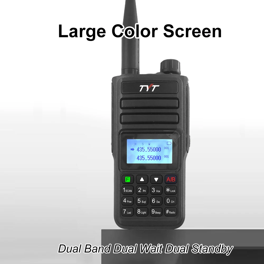 TYT TH-UV98plus Two Way Radio Dual Band VHF136-174MHz/ UHF400-520Mhz 10w High Power One-Key Frequency Copy IP68 Waterproof Radio