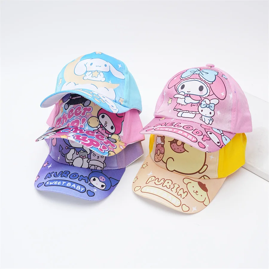 Sanrio children's hats cartoon Kuromi Melody baseball cap anime around men and women children sunscreen duck tongue hat
