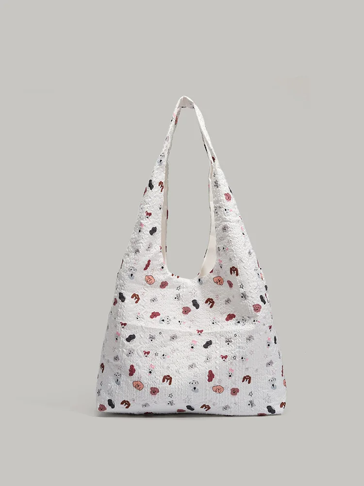 

YIFAN Tote Bag for Women - Quality Canvas Fabric Reusable Totes Cute Shoulder Bag Floral for Work Travel Large Capacity