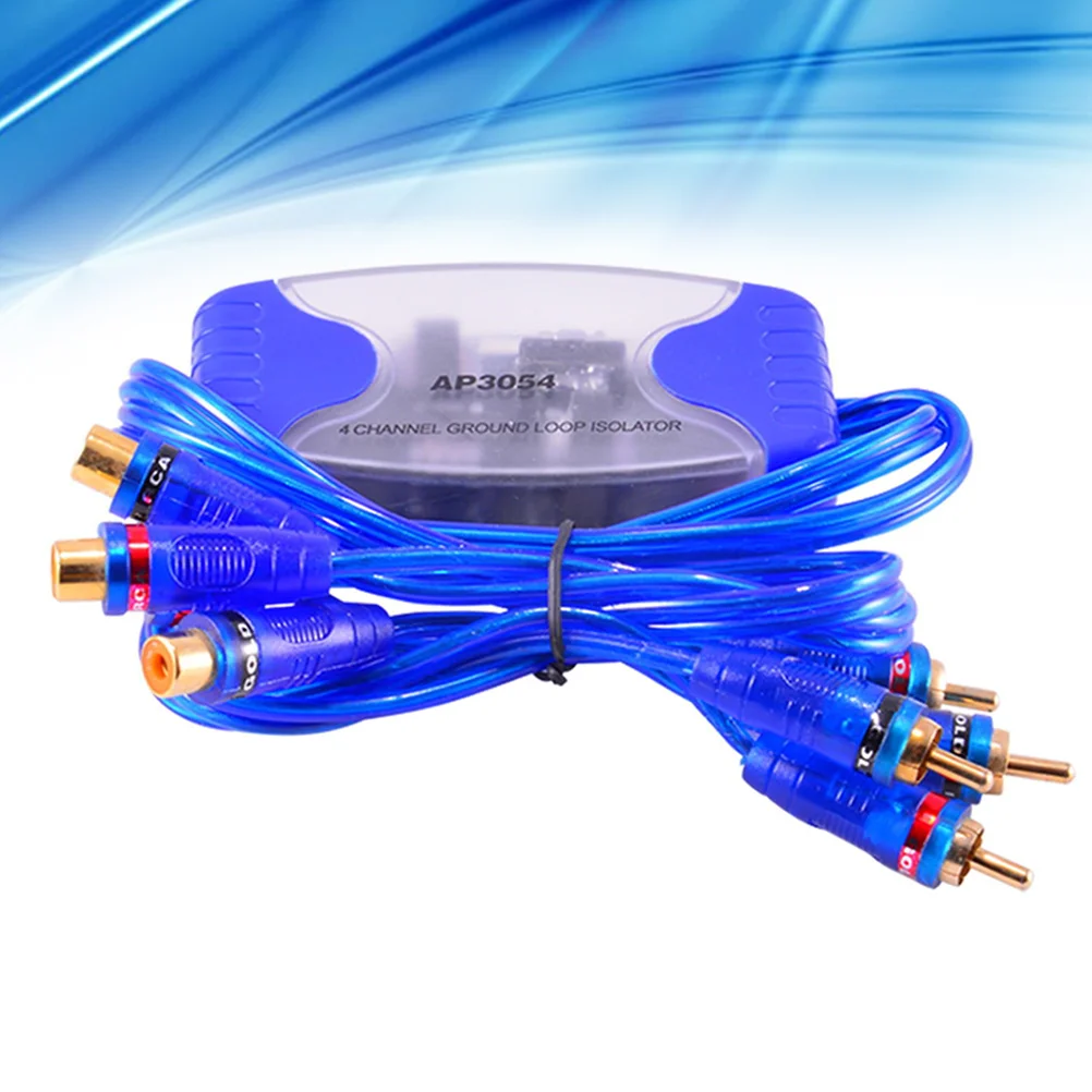 

4 Channel RCA Ground Loop Isolator Line Sound Remove Noise Filter Line Noise 50W ( )