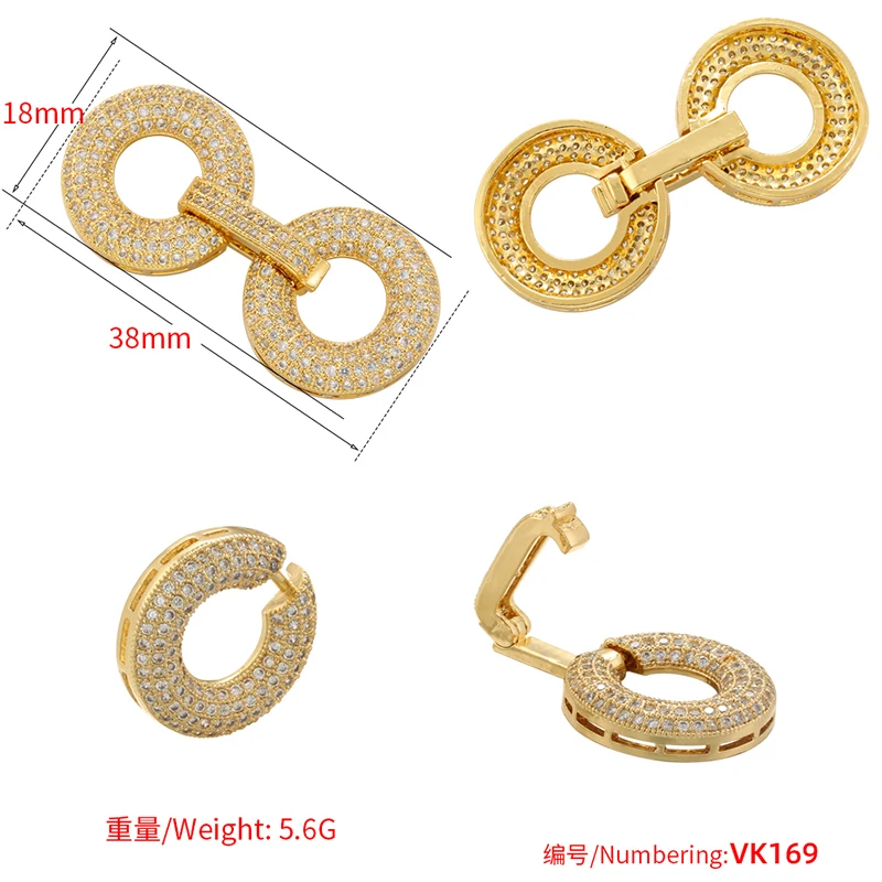 Verschiedene Haken für Schmuckherstellungszubehör, DIY-Haken, Zubehör, Zirkonia-Verbinder für Armbänder: VK163 – Detail 33