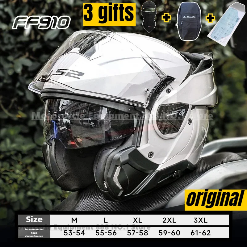 

New LS2 FF910 Advant II Rear Flip Helmet Double Lens Combination Full Helmet Half Helmet Anti Fog ECE Capacete Moto FF910