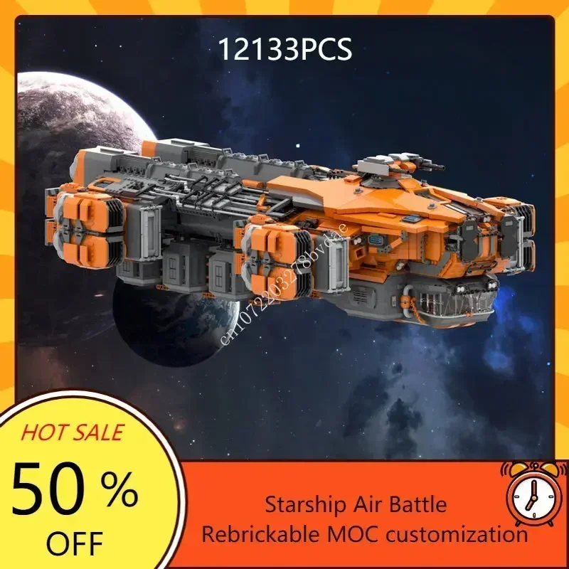 12133PCS Hot Selling DIY Argo Raft from Star Citizen Space MOC Battle Holiday Architecture Assembly Kit  Toy Gift for Adults