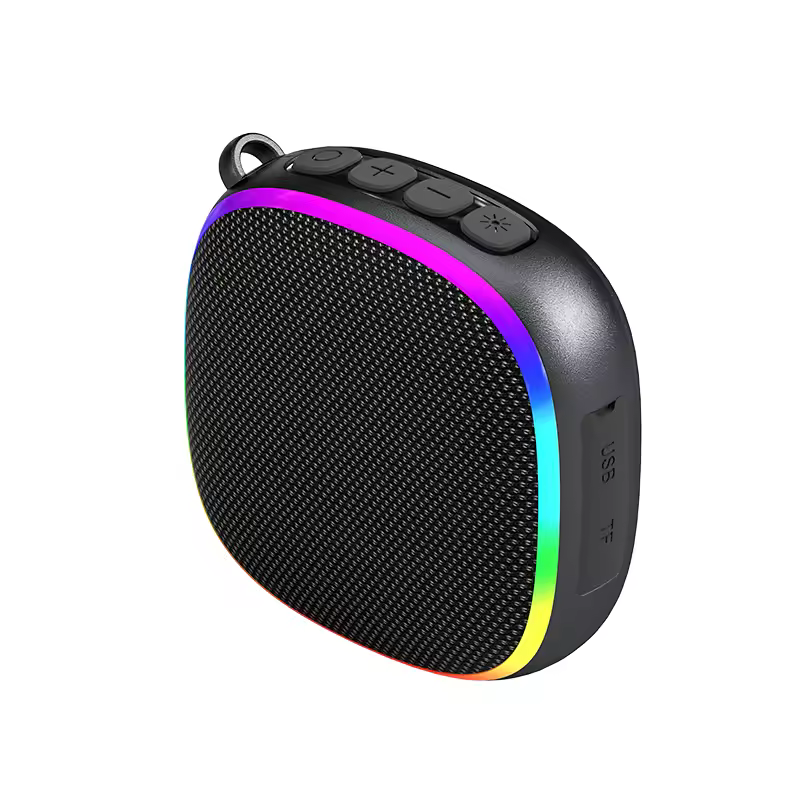 Rockmia EBS-309 Mini Portable Bluetooth 5.3 Speaker With RGB Light  Outdoor Waterproof Music Box Magnetic to Steel