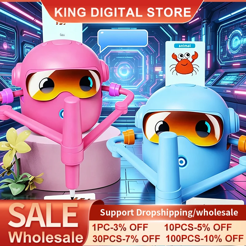 Intelligent Voicebots Drawing Robot For Kids Voice Interactive Early Education With 2 Pens 100 Sheets Painting Gift For Boy Girl