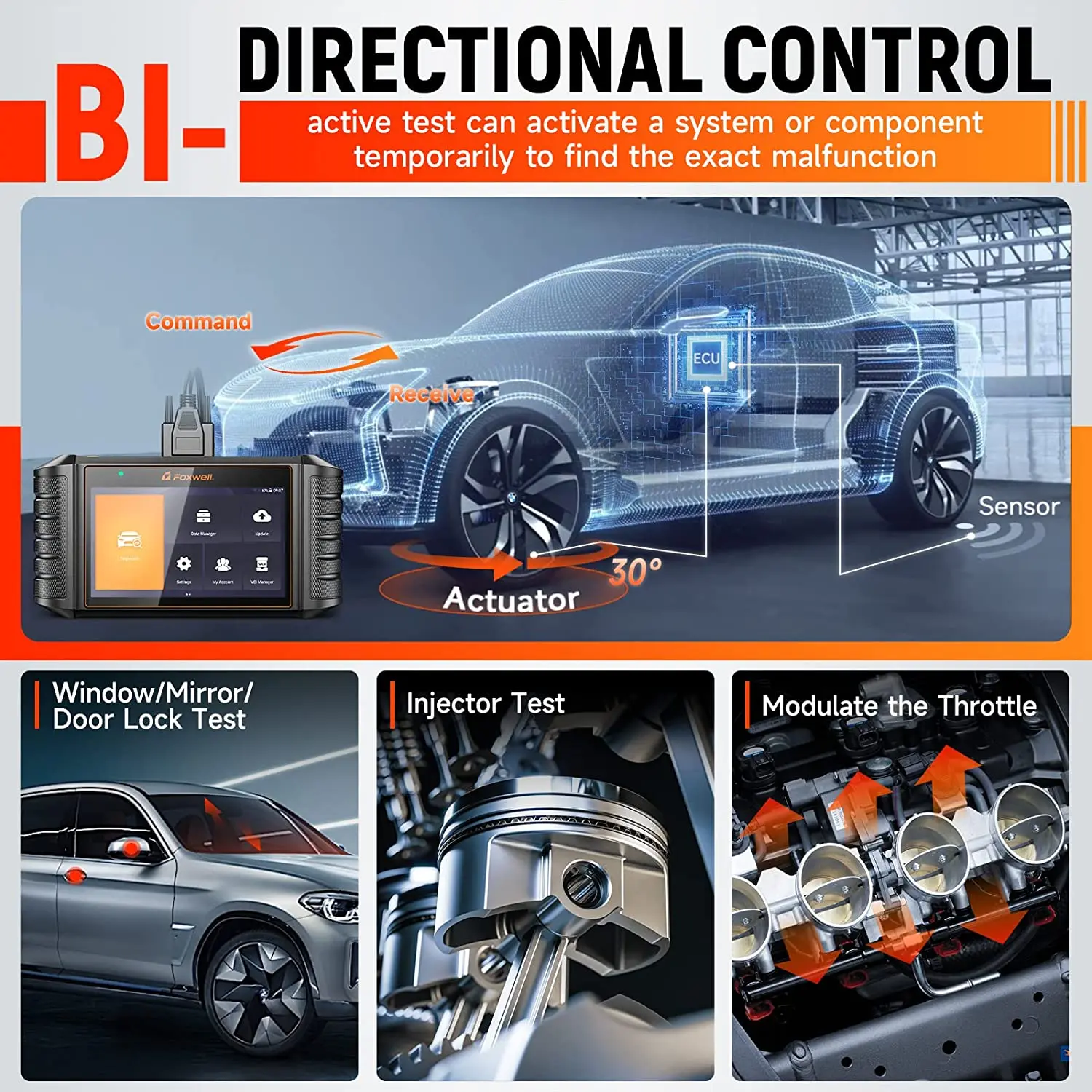 FOXWELL NT710 لسيارة مرسيدس بنز ثنائية الاتجاه Obd2 الماسح الضوئي لتشخيص السيارة وحدة التحكم الإلكترونية ترميز جميع الأنظمة A/F ضبط IMMO 30 + إعادة الضبط #4