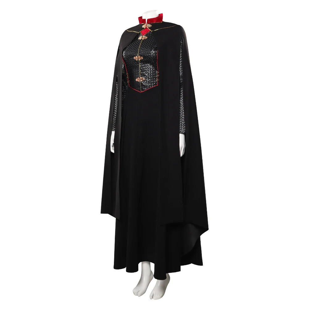 TV Dragon Rhaenys Rhaenyra Cosplay Costume Dress Necklace Women Fantasy Cloak Halloween Carnival Party Roleplaying Clothes Props