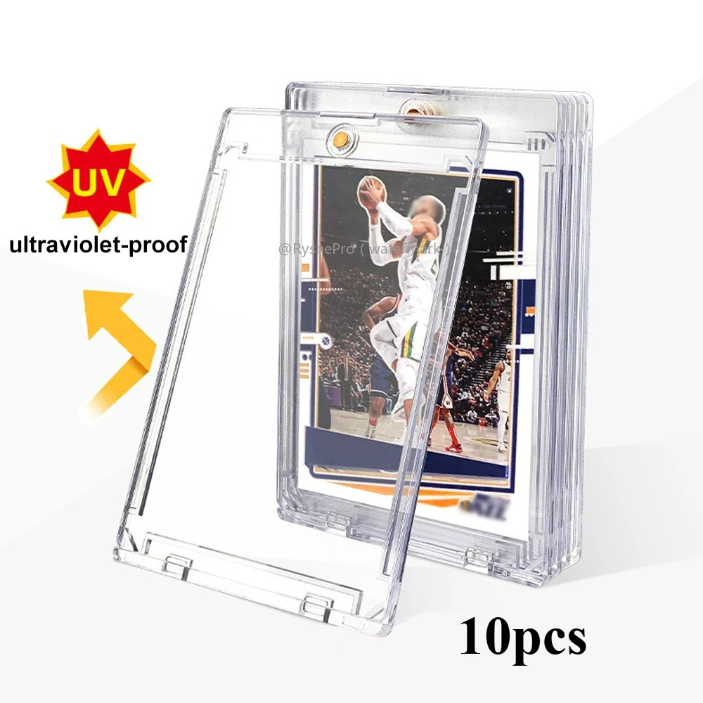10pcs Magnetic Card Holder 35pt Card Case Holder for Trading Cards Hard  Plastic Card Sleeves for MTG TCG Baseball Sports Cards - AliExpress 18
