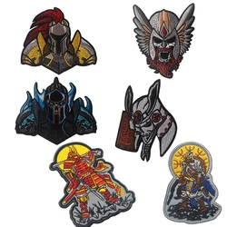 Japanese Samurai Skull Dark Knight Marshal Helmet Eragon Embroidery Patches Badges Emblem Accessory Hook and Loop