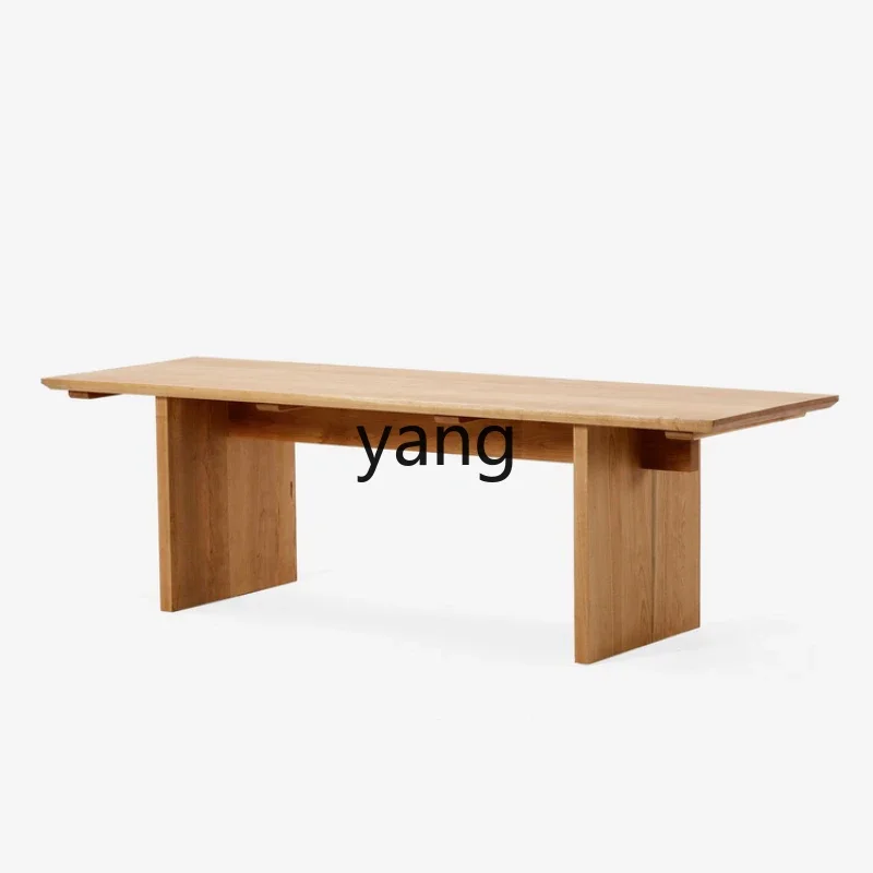 LMM long tea table full solid wood cherry log dining table living room dining room work table