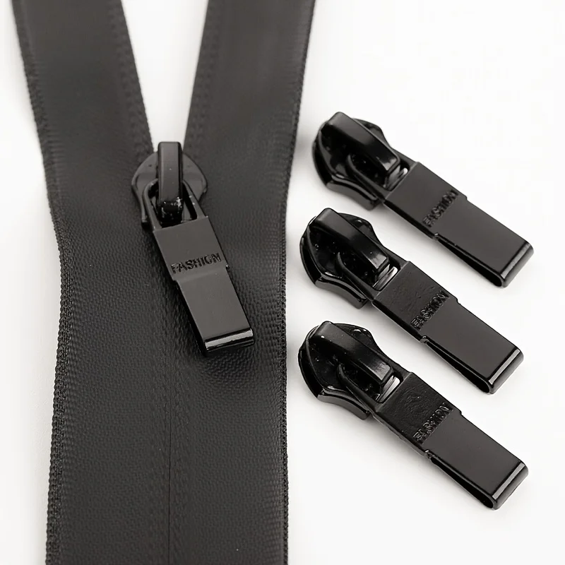 5 PCS Reverse-installed Waterproof Nylon Zipper Sliders, Seamless Invisible Reverse Sliders, #7 Zipper Heads, Suitable for Cloth