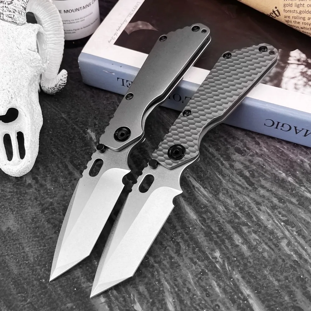 

Outdoor Sports Folding Knife D2 Blade TC4 Titanium Alloy Handle Multifunctional Camping Knife Exquisite Pocket Knife