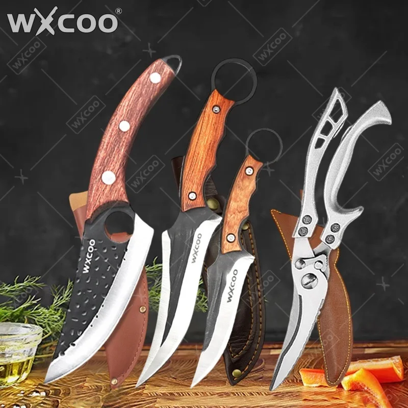 WXCOO Hand forged Chef Knife Utility Knife Household Stainle