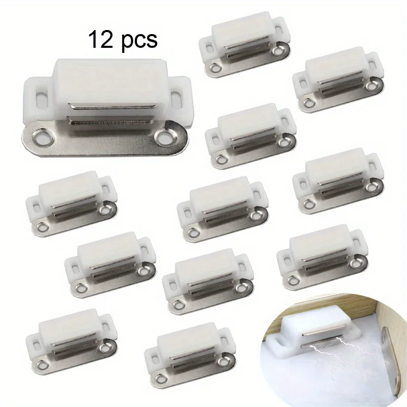 

12pcs Cabinet Magnet Latch Door Catches Kitchen Cupboard Wardrobe Closet Drawer Magnetic Closer Home Furniture Hardware