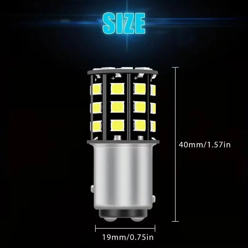 4pcs 1157 33-SMD White LED Car Light Bulbs for Car, Truck, Pickup, SUV, ect- Easy to Install
