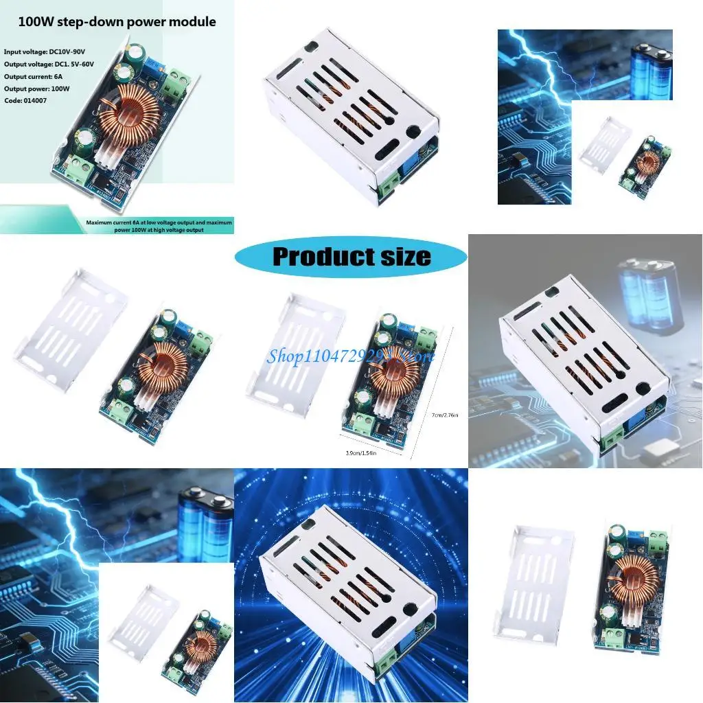 Y2GD 24V-90V Adjustable Power Module for Voltages Regulation Featuring Multi Turn Potentiometer and Synchronous Rectification