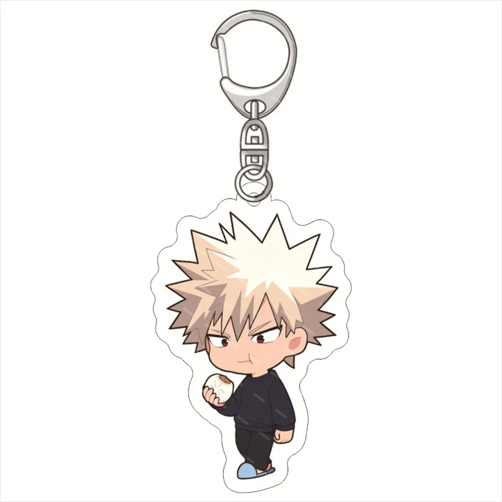 Anime My Hero Academia chain Cartoon Characters Acrylic Pendant Keyring Jewelry Key Ring Acrylic Pendant  friend Toy Gift