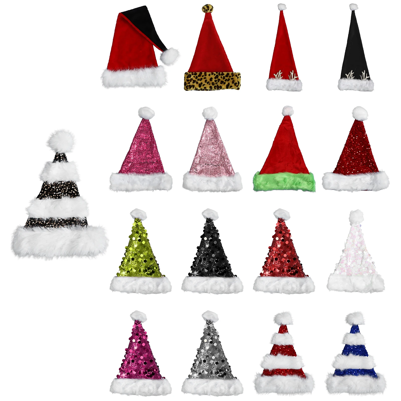 Topi Santa Natal Dewasa Topi P - Santa Hat Plush ulasan dan harga