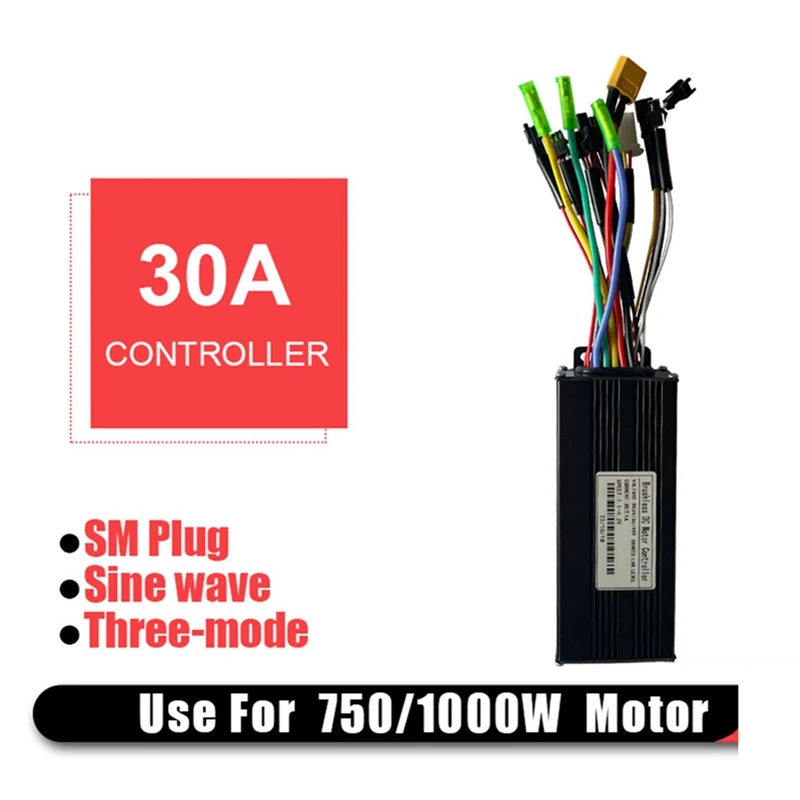 เครื่องควบคุมจักรยานไฟฟ้าแบบ3โหมดพร้อมหน้าจอ SW900สำหรับอะไหล่แต่งมอเตอร์จักรยาน750W1000W 36V 48V 30A