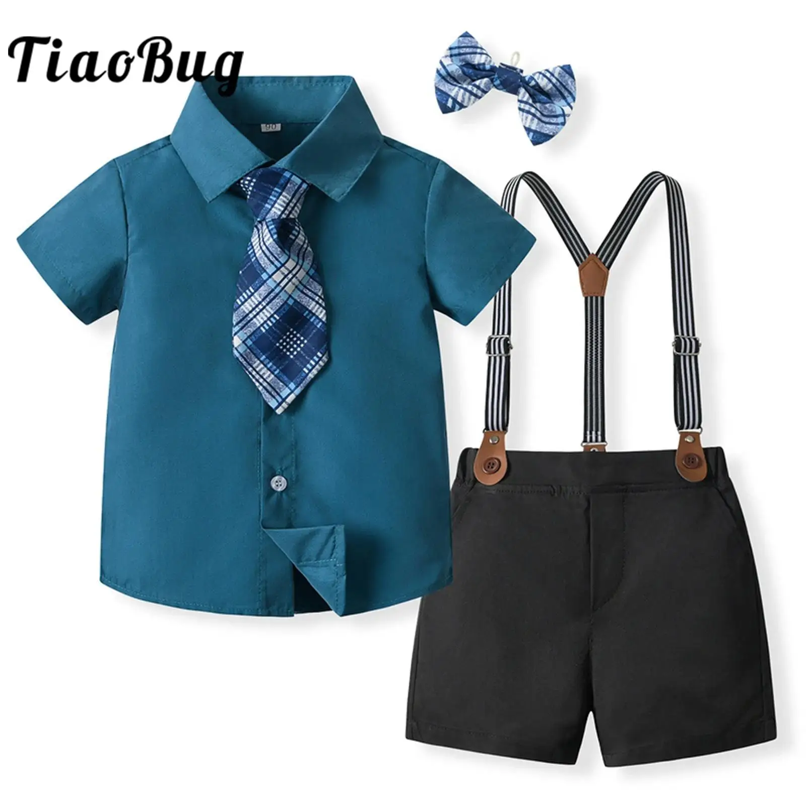 Terno de casamento formal infantil, conjuntos de roupas infantis estilo britânico, roupas de cavalheiro, festa de aniversário para meninos, batismo