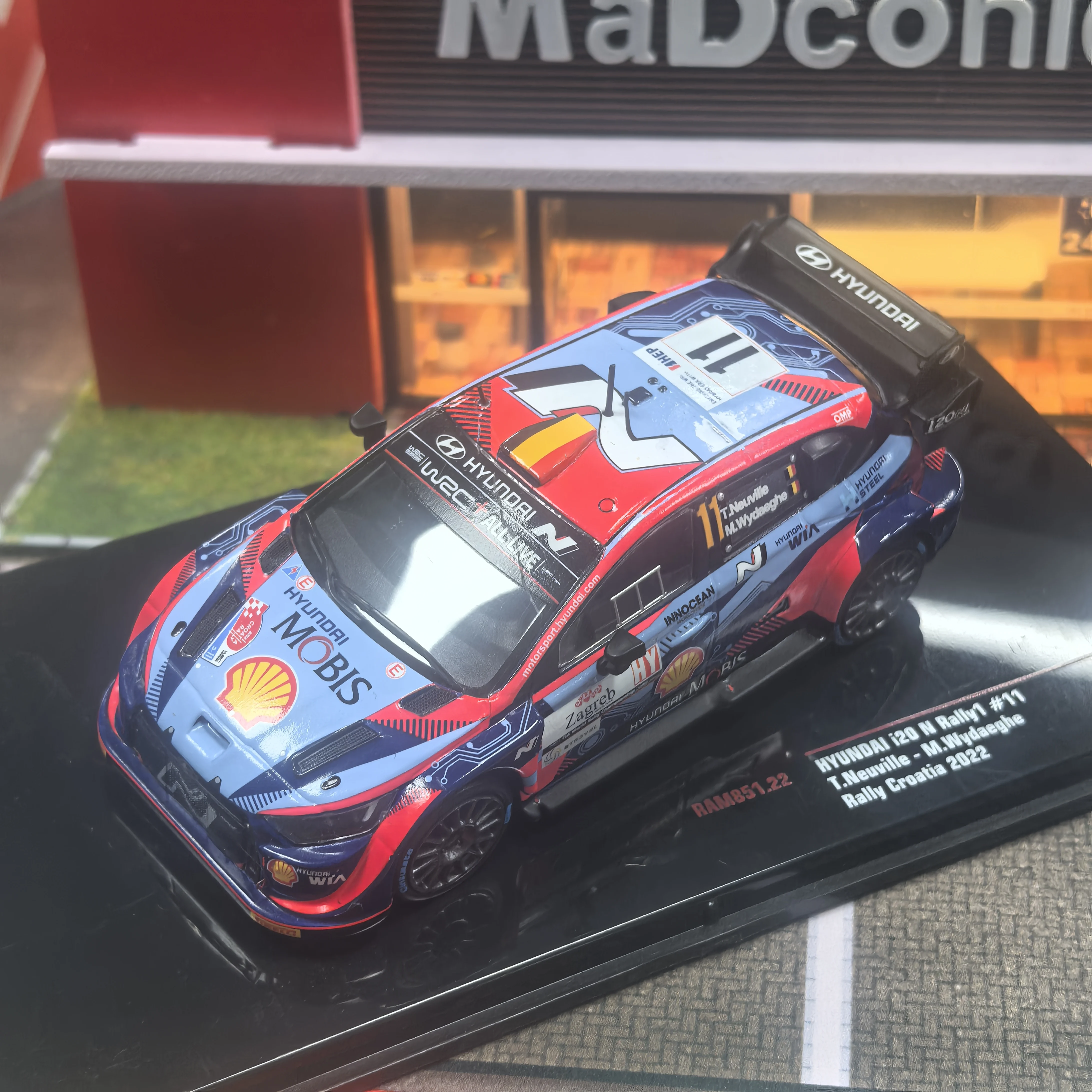 

Ixo 1:43 i20 # 11 Rallye Monte Carlo 2022 Alloy Racing Model Adult Souvenir Classic Static Display Collectible Toy Gift