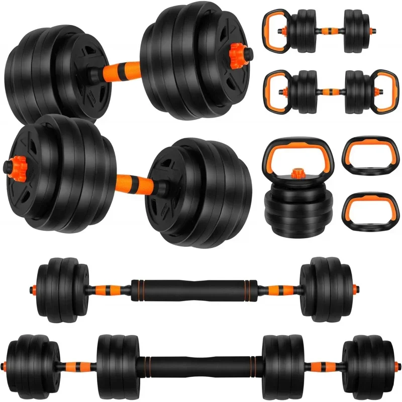 

Dumbbell ,20/30/50/70lbs Free Weight With Connector,4 In1 Dumbbells Set Used As Barbell,Kettlebells,Push Up