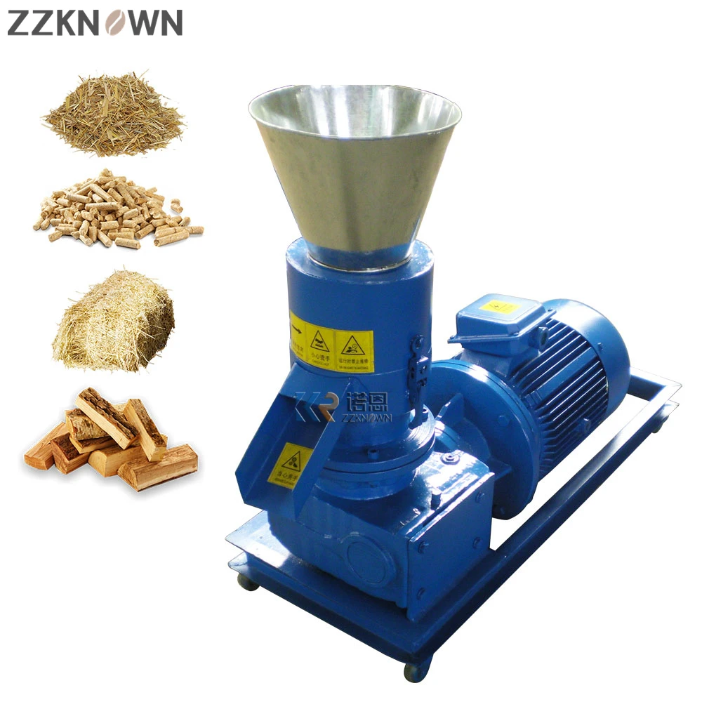 ماكينة صنع الكريات لتغذية حيوانات الدجاج 100-150 كجم/ساعة للبيع تسخين كهربائي نشارة الخشب الكتلة الحيوية مطاحن بيليه الخشب للتدفئة