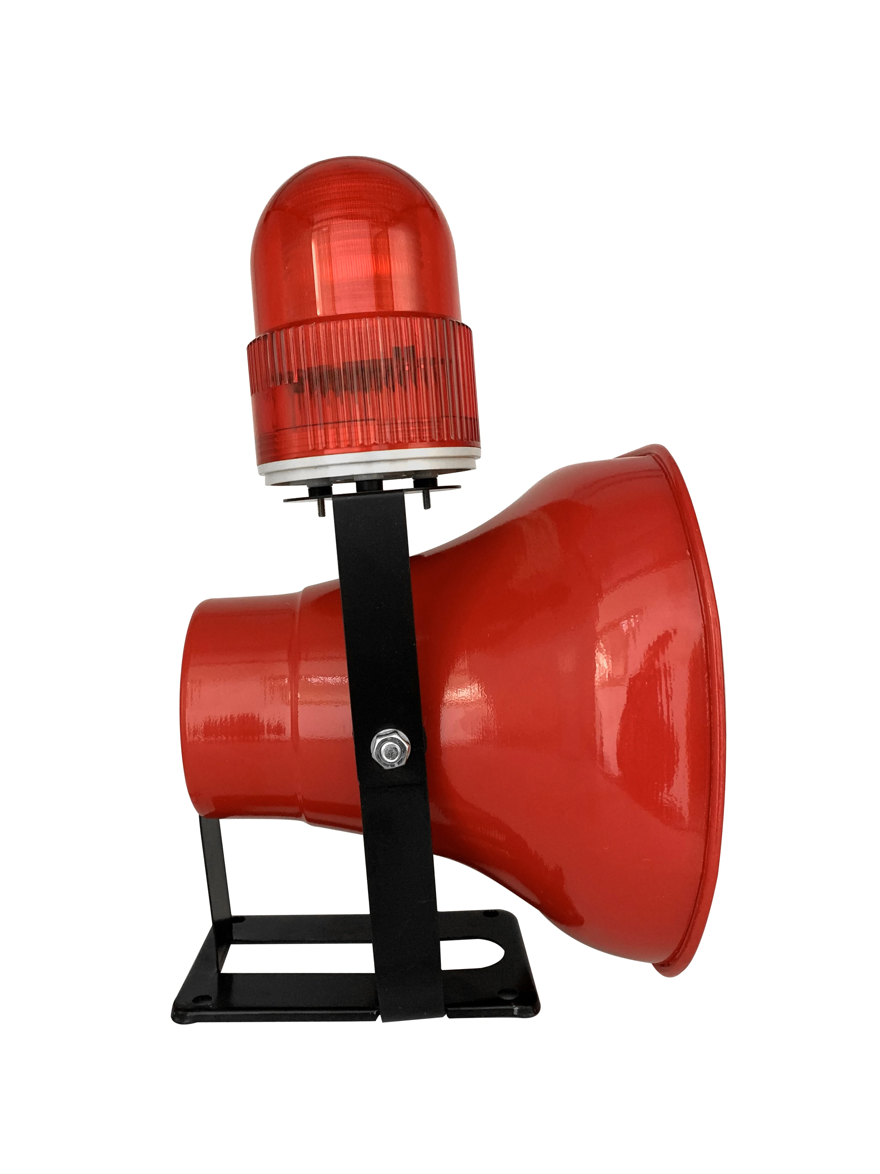 JQE877 50w Industrial Horn Siren Emergency Sound and Light Alarm Red LED Flashing Strobe Warning Light with Remote Control