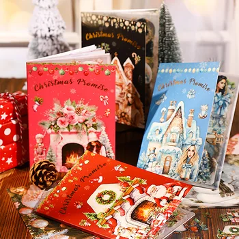 Mr. papel-europeu estilo adesivo livro, scrapbook decorativo, natal-estilo, boneco de neve, boneco de neve, 6 estilos, 20pcs/book