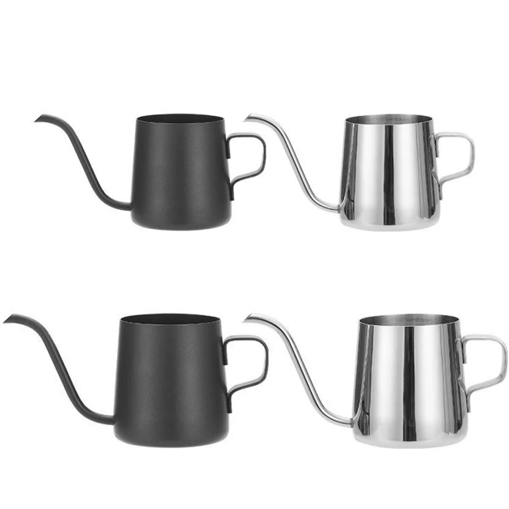 Stainless Steel Hanging Ear Hand Brewing Coffee Pot 250/350ml Uncovered Anti-Scald Handle Gooseneck Coffee Kettle Spout Pot