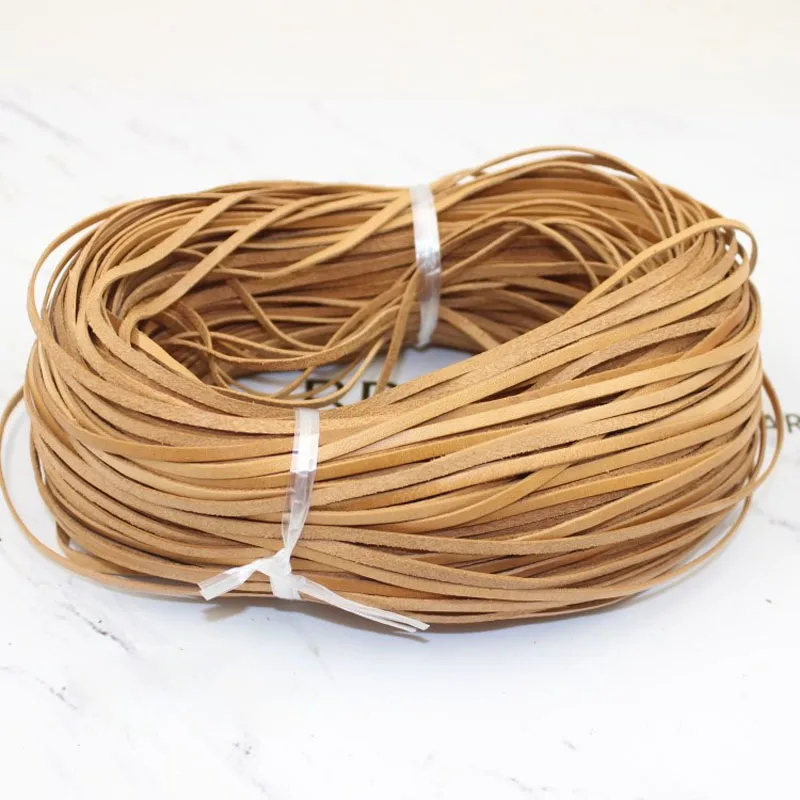 5 Meter 2 3 4 5 mm Echtlederband, weiches, flaches Lederband, Schnur für DIY Halskette, Armband, Schmuckherstellung, Basteln – Detail 2