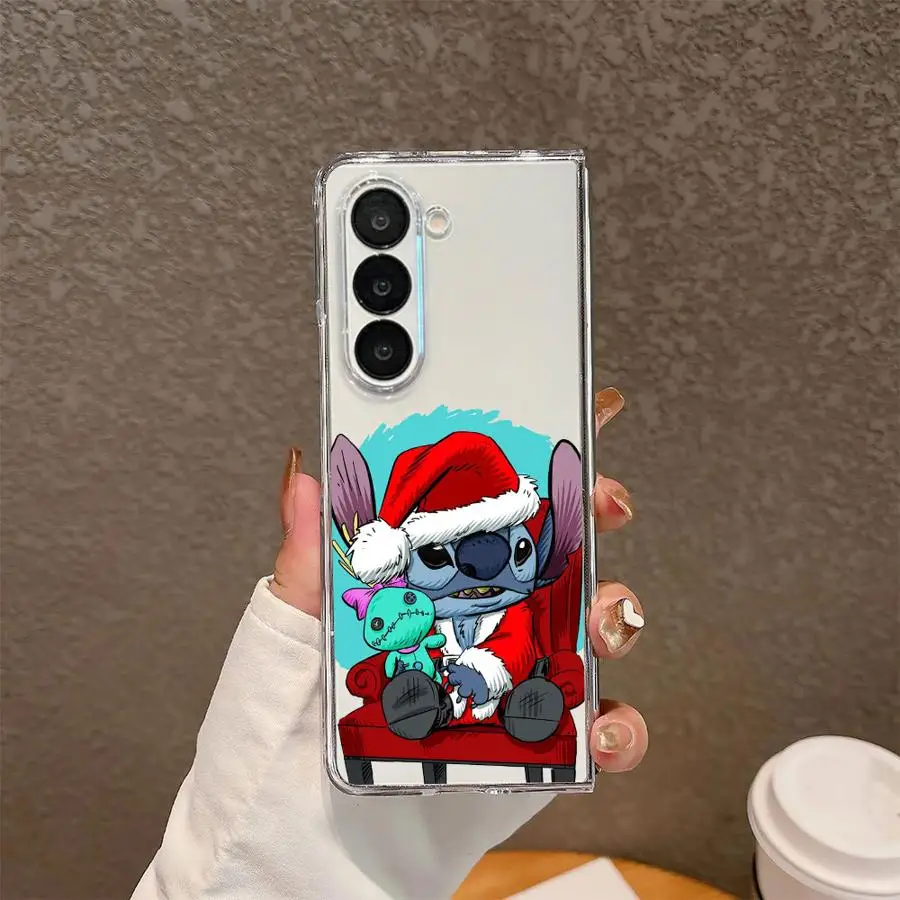 حافظة لهاتف سامسونج جالاكسي Z Fold 7 6 5 4 3 ZFold6 ZFold4 ZFold5 ZFold7 ZFold3 Disney Stitch Merry #3