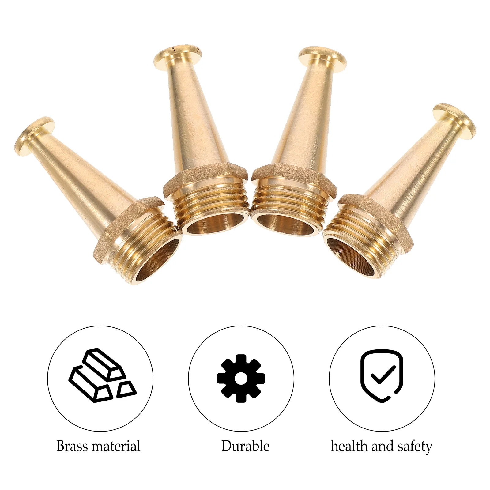 

4pcs Fire Reel Nozzle Copper 1/2 Inch Garden Irrigation Hose Connector Car Wash Sprayer Anti Rust Portable Fire Gun Head Outdoor