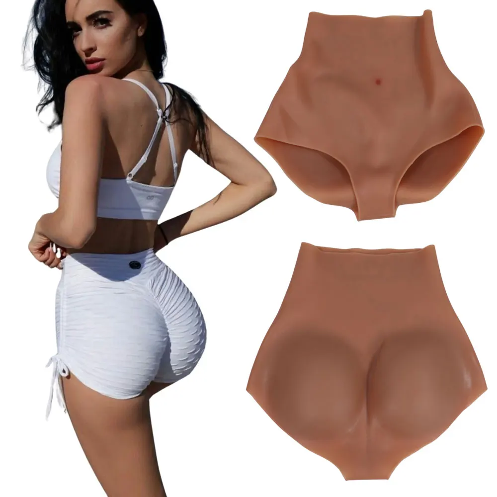 

Female Silicone Fake Big Buttocks Panties High Waist False Butts Lifting Padded Shapewear For Woman