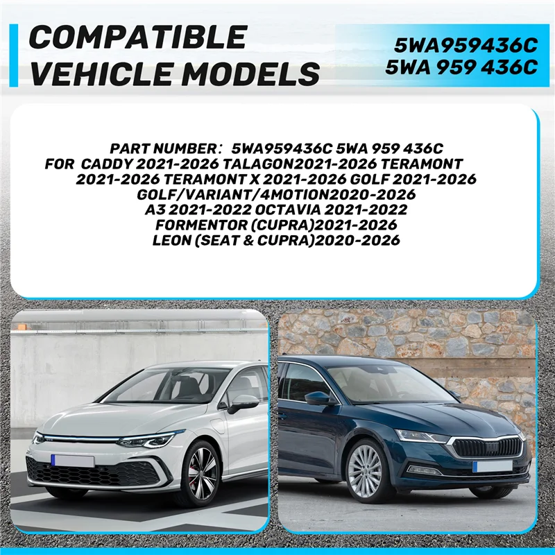 

ABQB-5WA959436C Автомобильный модуль без ключа Kessy для VW MQB EVO Platfrom Golf MK8 для A3 8Y для Skoda One Key Start 5WA 959 436C