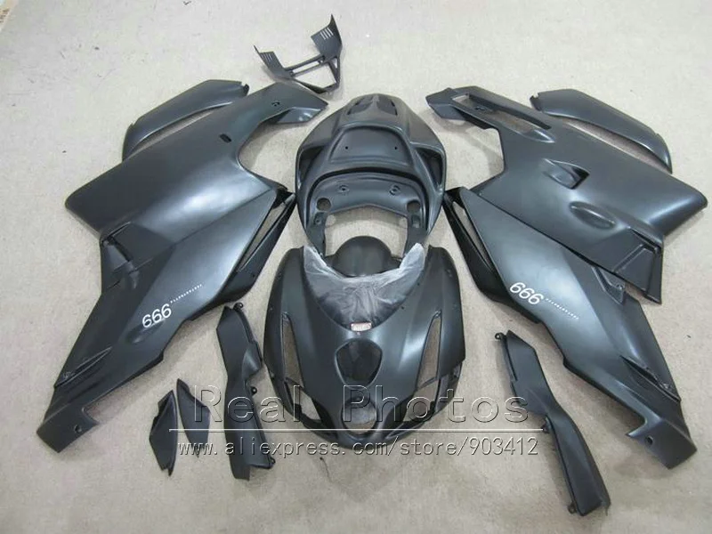 100% fit for Ducati fairing 749 999 2003 2004 matte black motorcycle fairings set 749s 999s 03 04 SL42